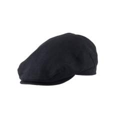 Flat Cap Eero Gen Pellava musta